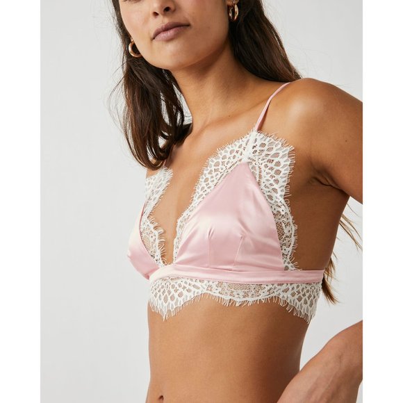 🎉LAST CHANCE🎉 FREE PEOPLE Call You Mine Bralette / Pink Combo - Picture 2 of 8